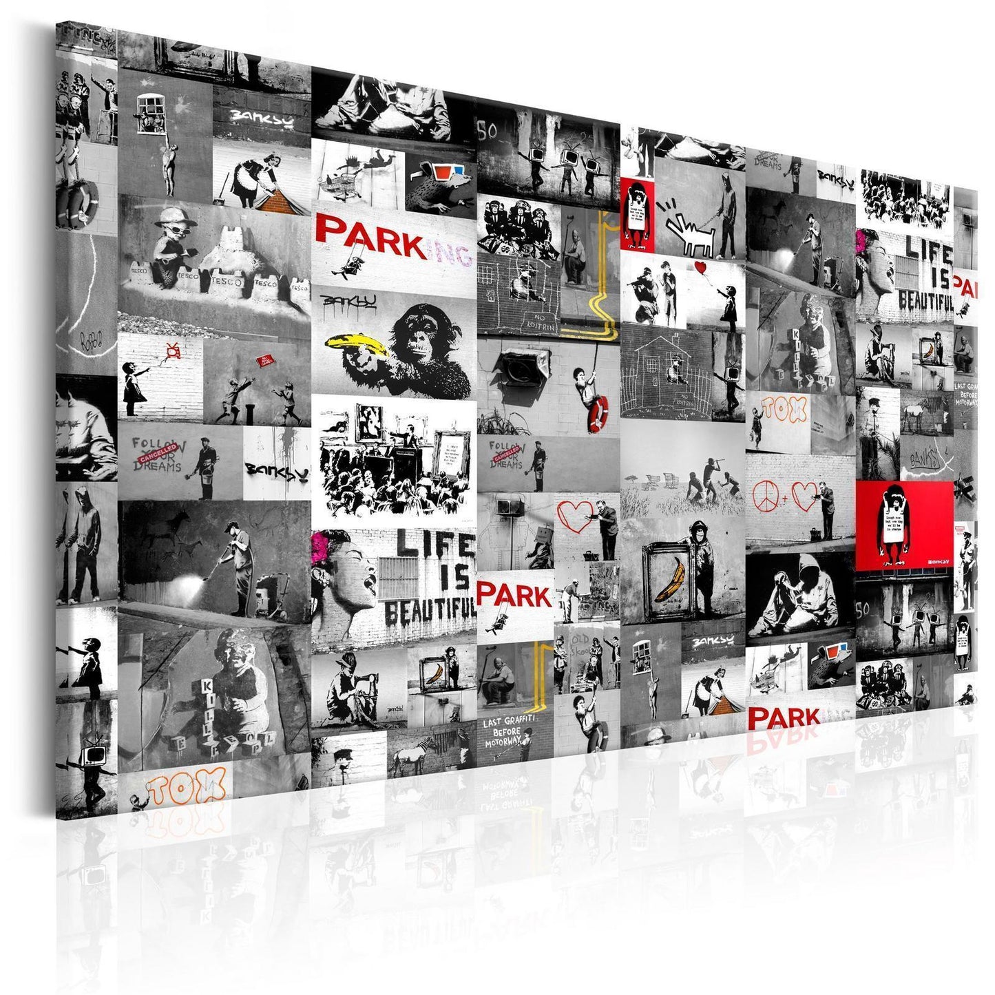 Leinwandbild - Street Art: Banksy Artgeist
