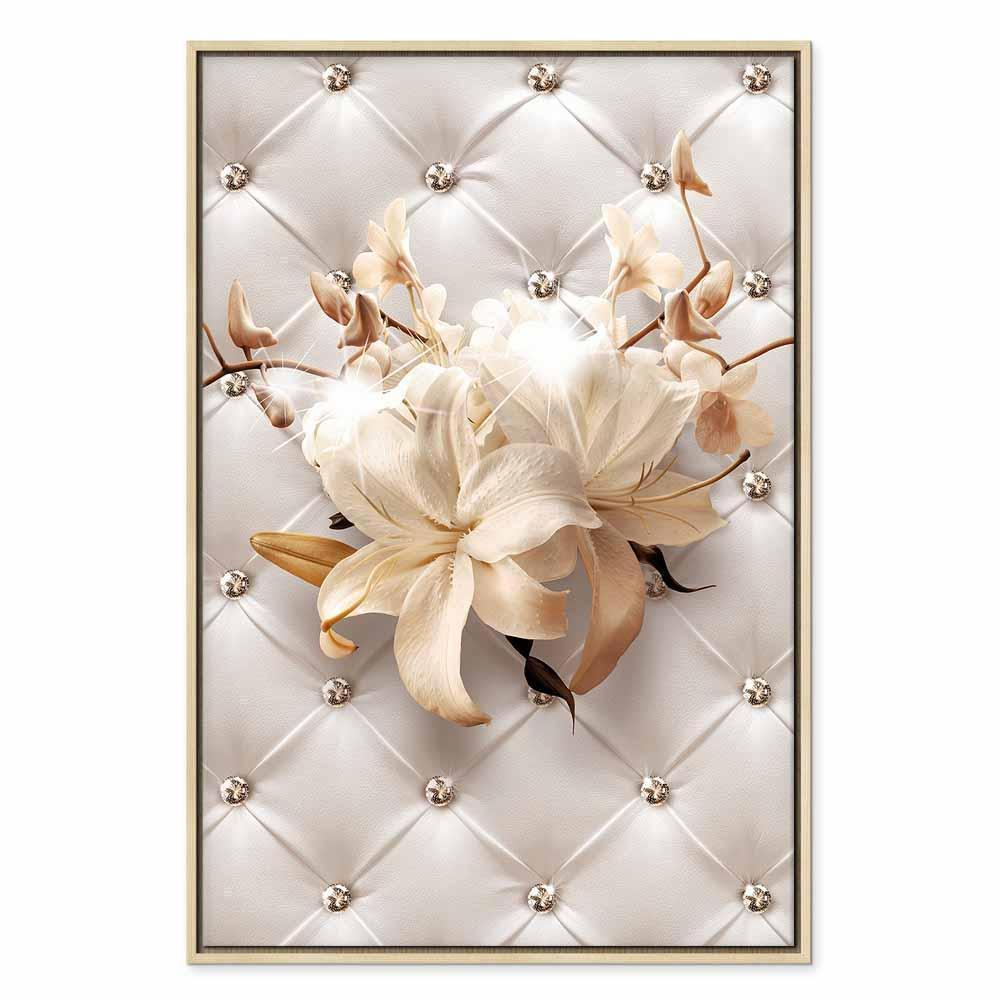 Leinwandbild - Diamond Lilies (1 Part) Vertical