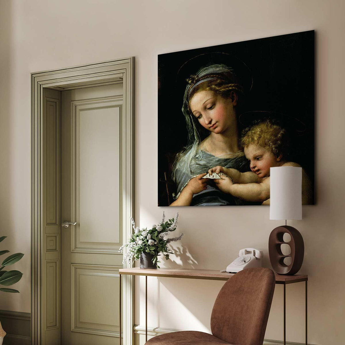 Leinwandbild - Rafael Santi – The Virgin of the Rose