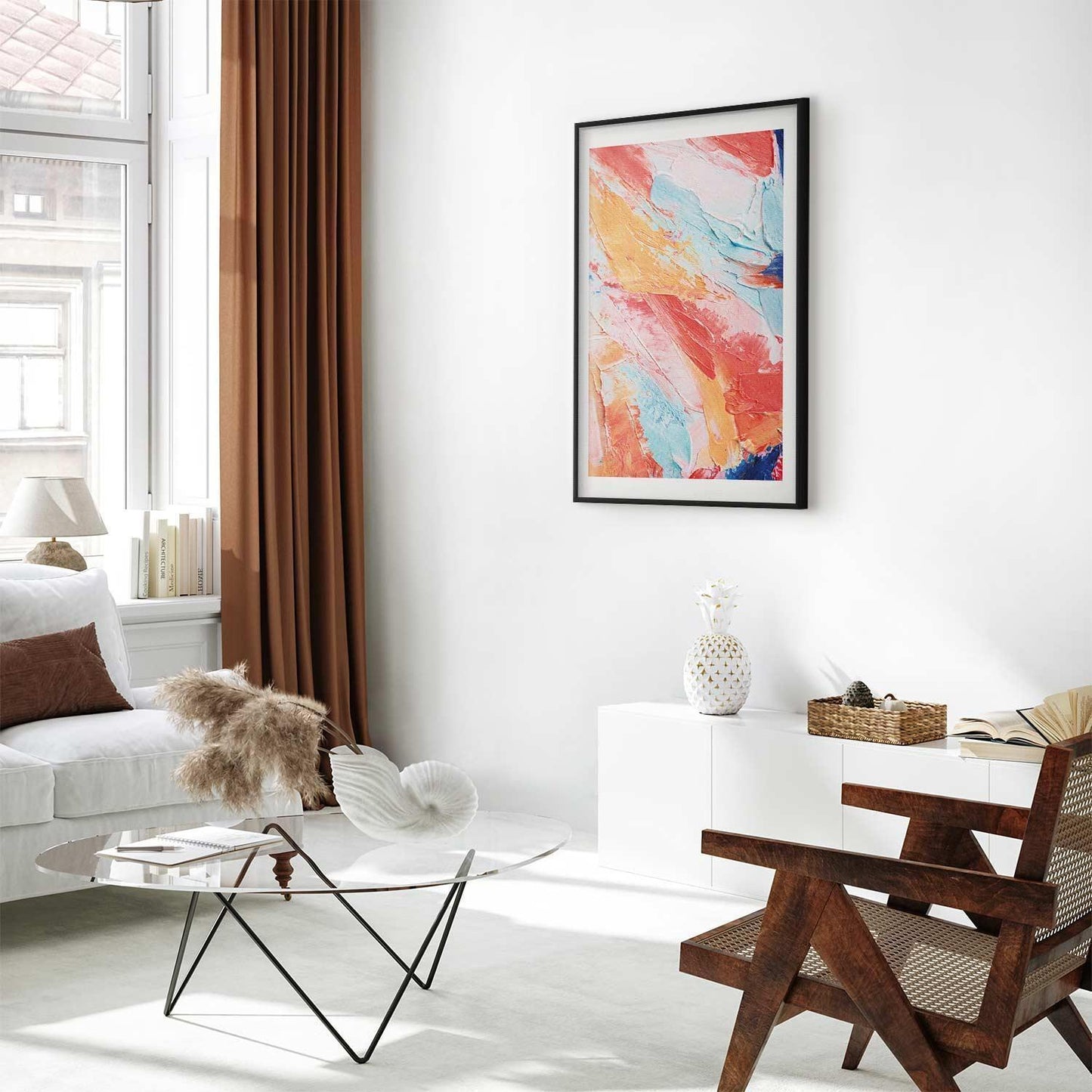 Poster - Colorful Harmony - dynamic color transitions in pastel tones Artgeist