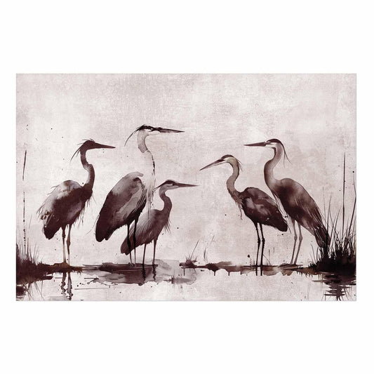 Poster - Herons Painted in Ink