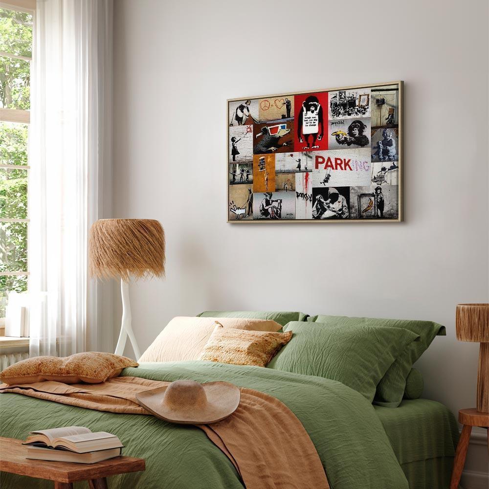 Leinwandbild - Banksy - collage