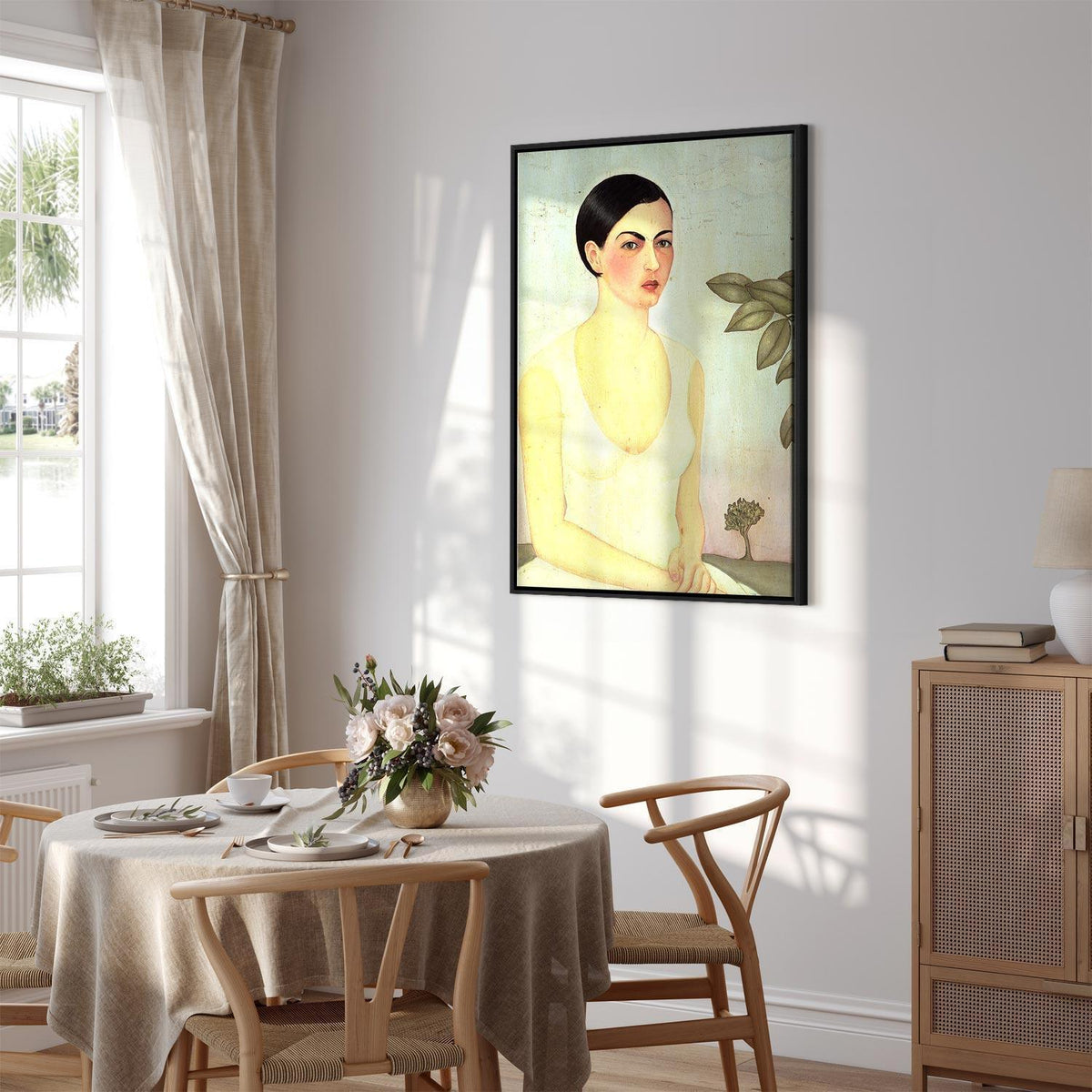 Leinwandbild - Frida Kahlo – The White Lady