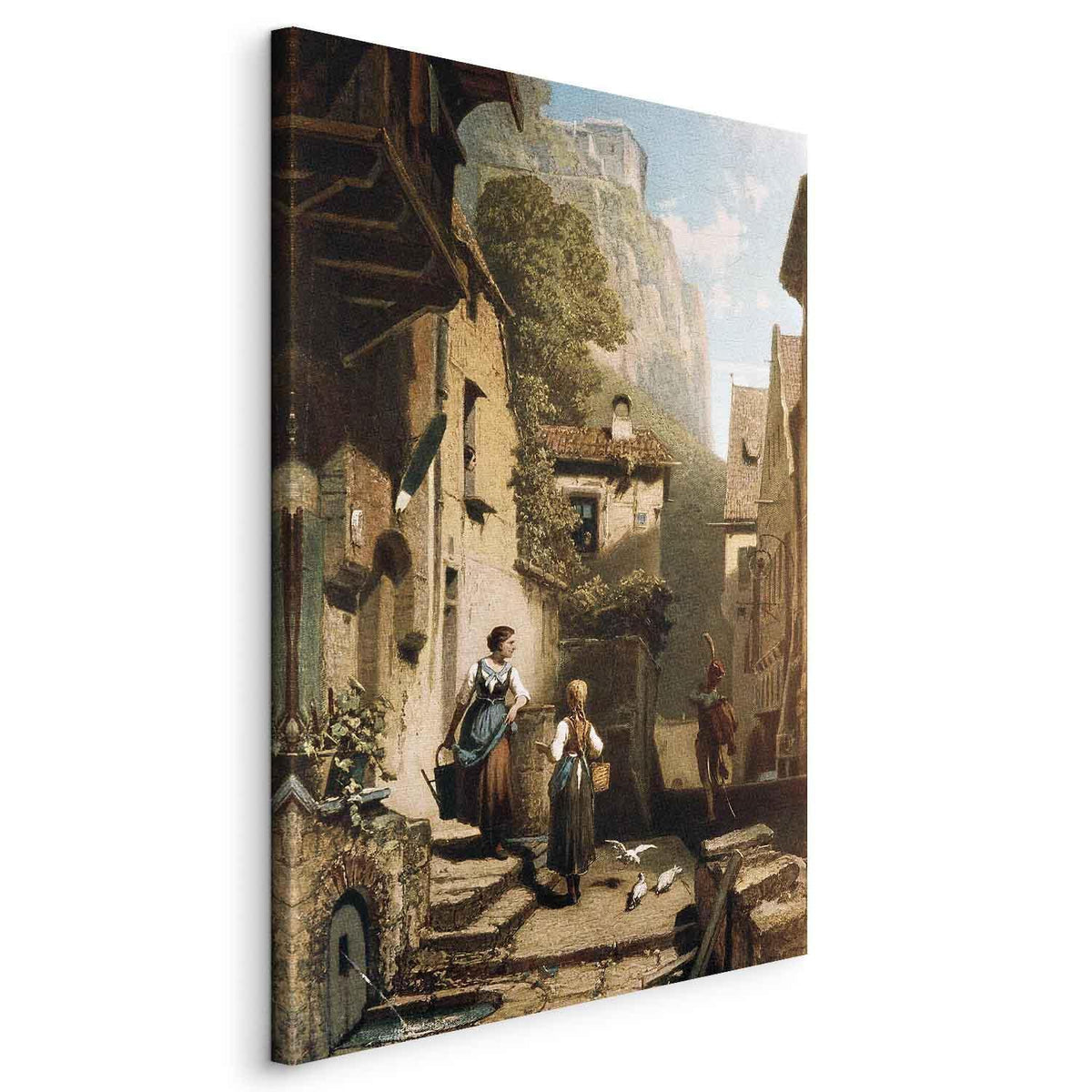 Leinwandbild - Carl Spitzweg – Im Dachstübchen
