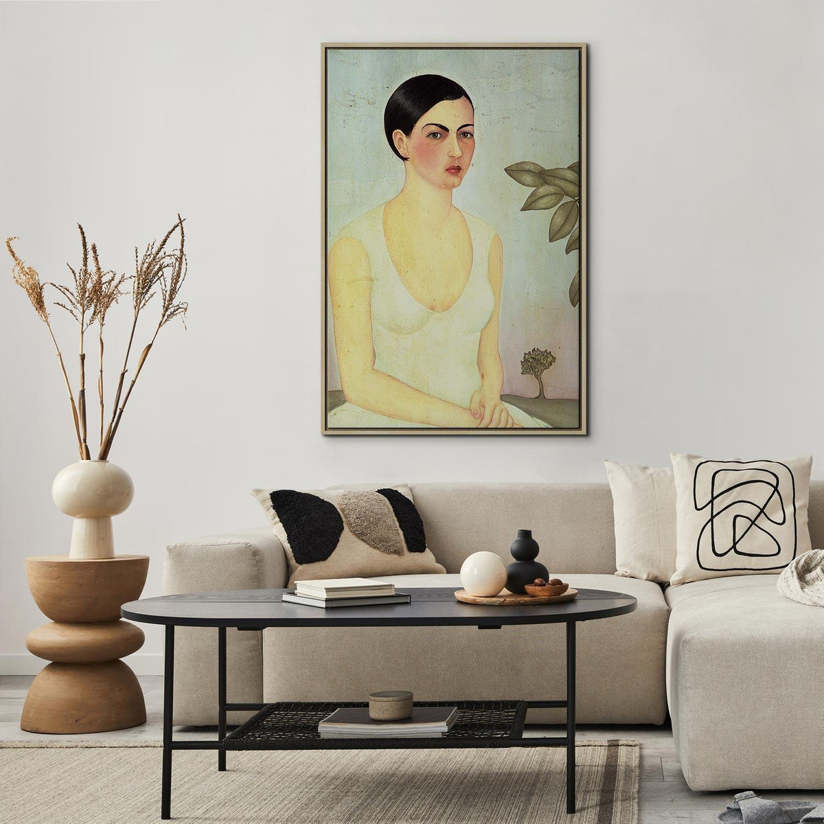 Leinwandbild - Frida Kahlo – The White Lady