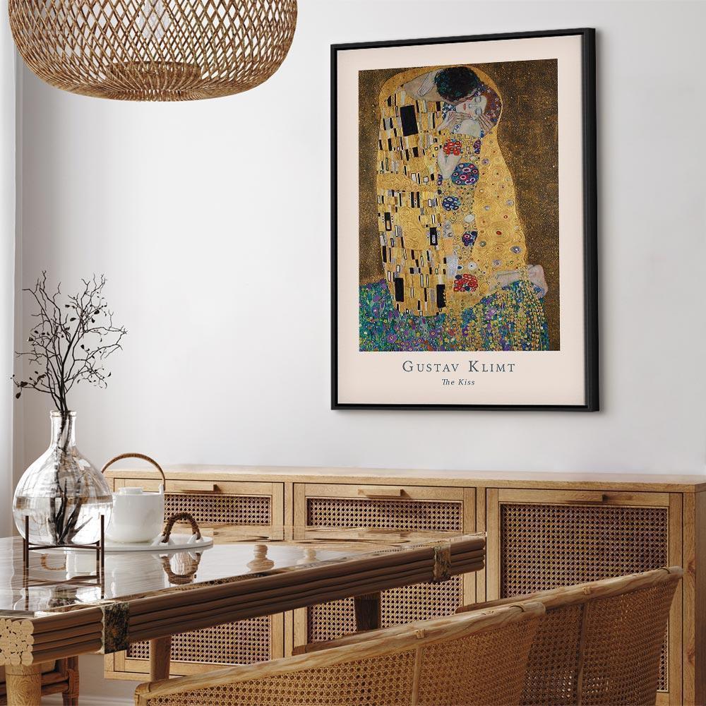 Leinwandbild - Gustav Klimt - The Kiss (1 Part) Vertical