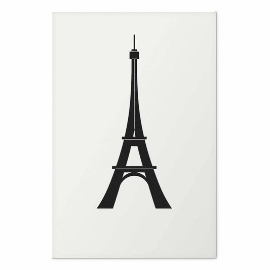 Poster - Eiffel Tower Simple Black-and-White Graphic