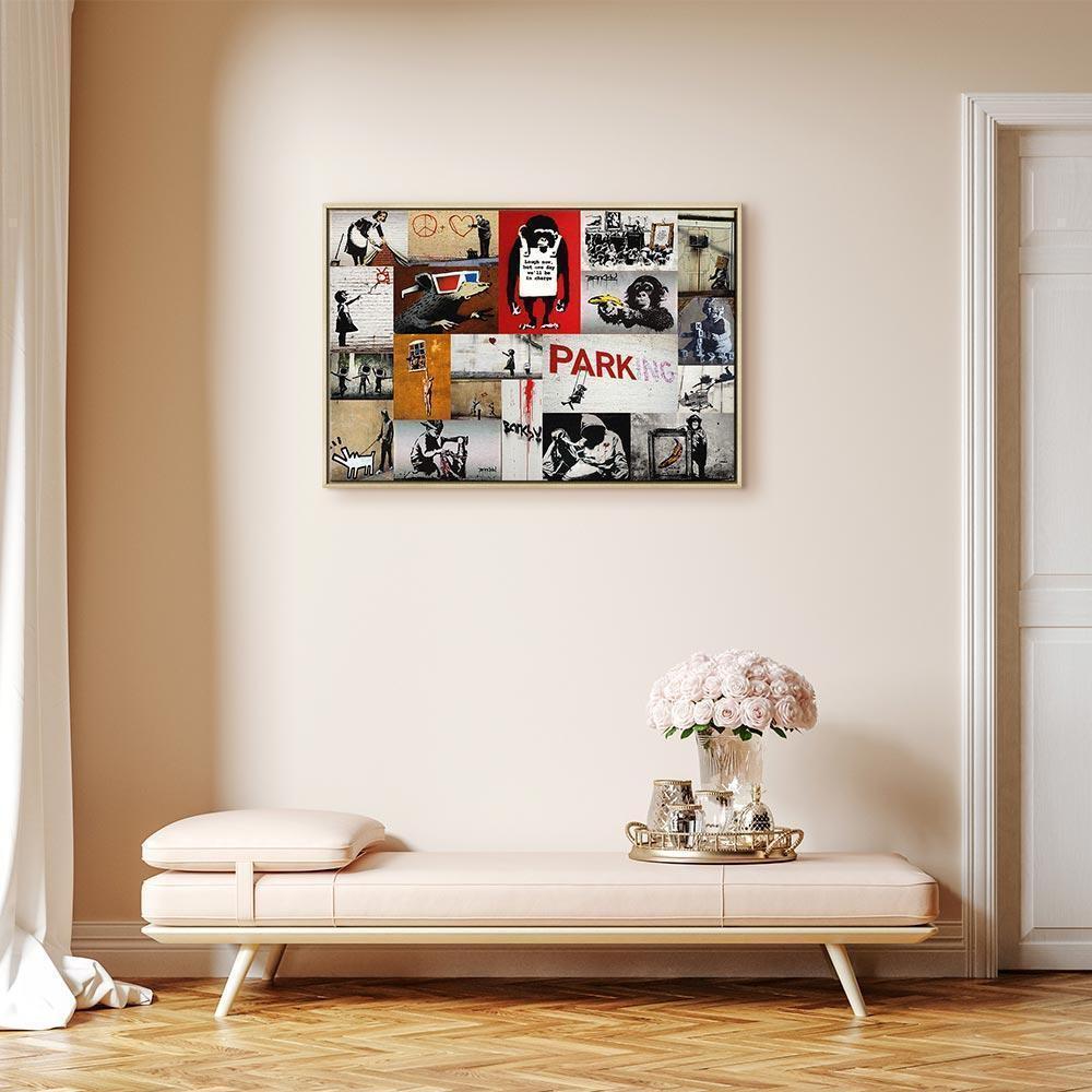 Leinwandbild - Banksy - collage