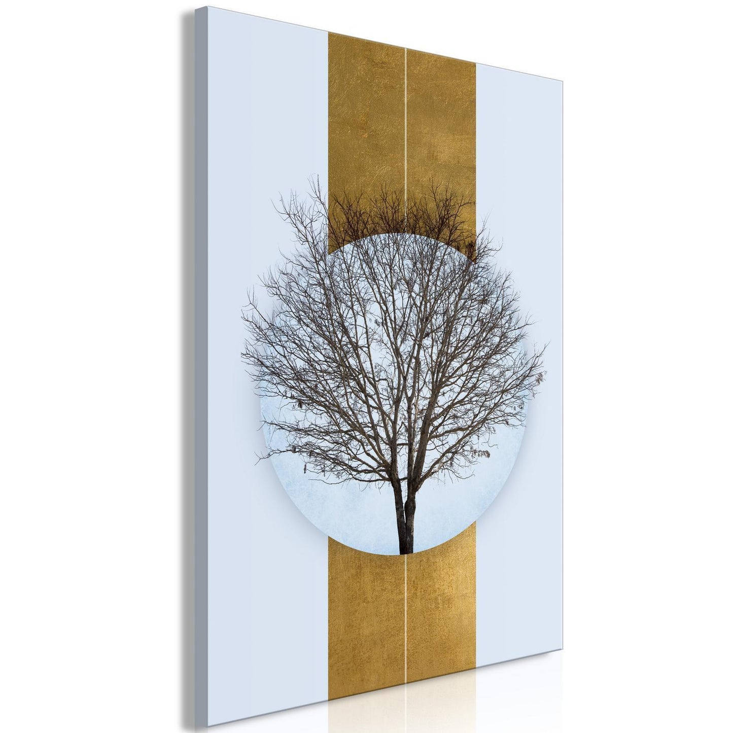 Leinwandbild - Circle of Nature (1-part) - Tree Branches in Round Composition Artgeist