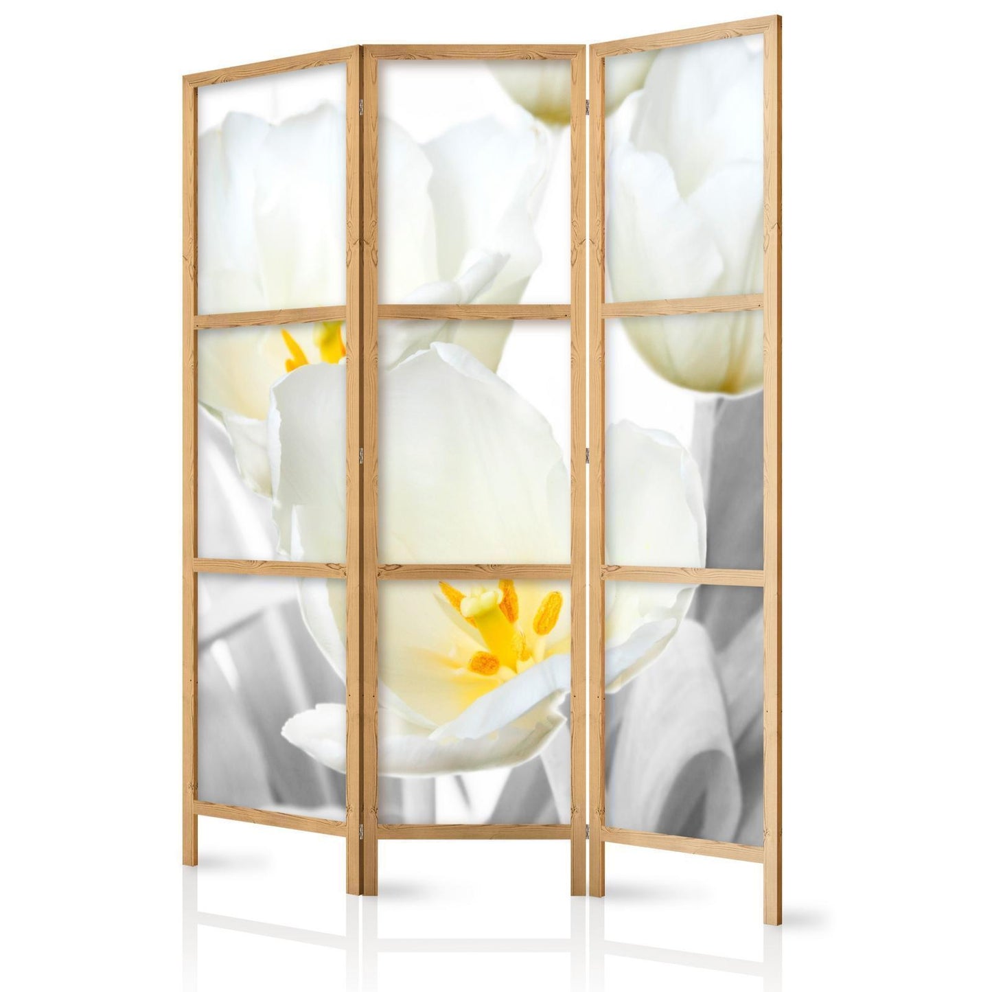 Japanischer Paravent - Luminous Tulips I Artgeist