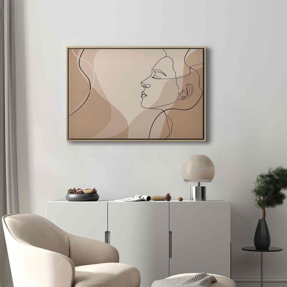 Leinwandbild - Feminine line