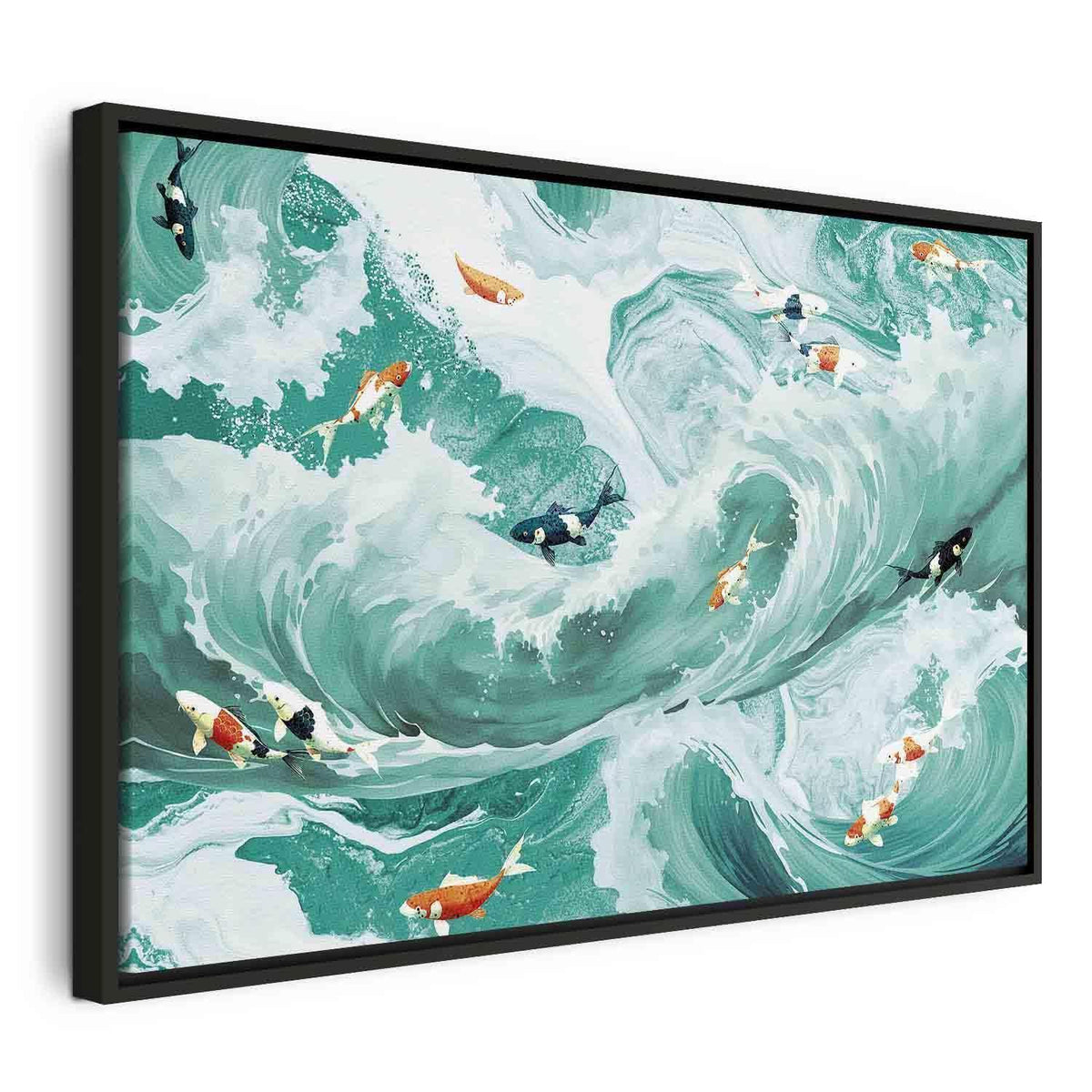 Leinwandbild - Fish and waves