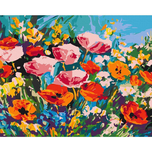 Malen nach Zahlen - Colourful Meadow Flowers