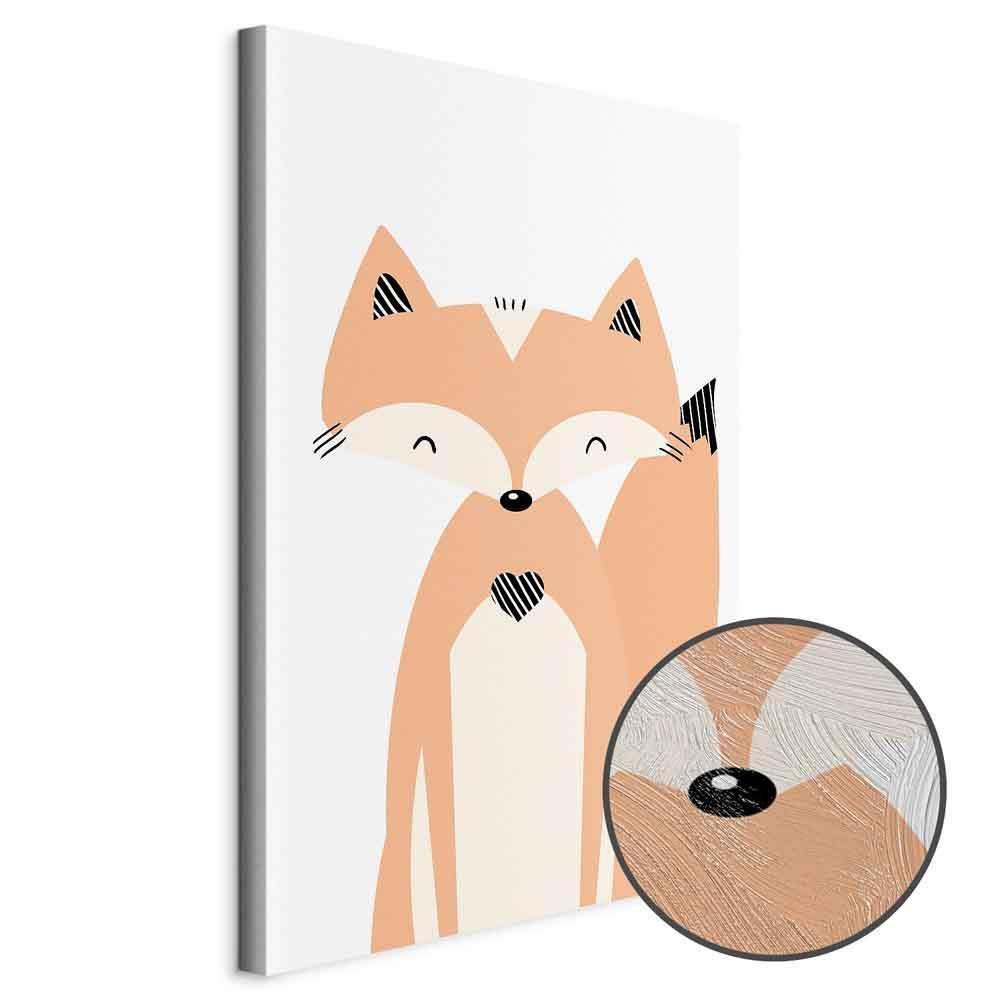 Leinwandbild - Happy Fox (1 Part) Vertical