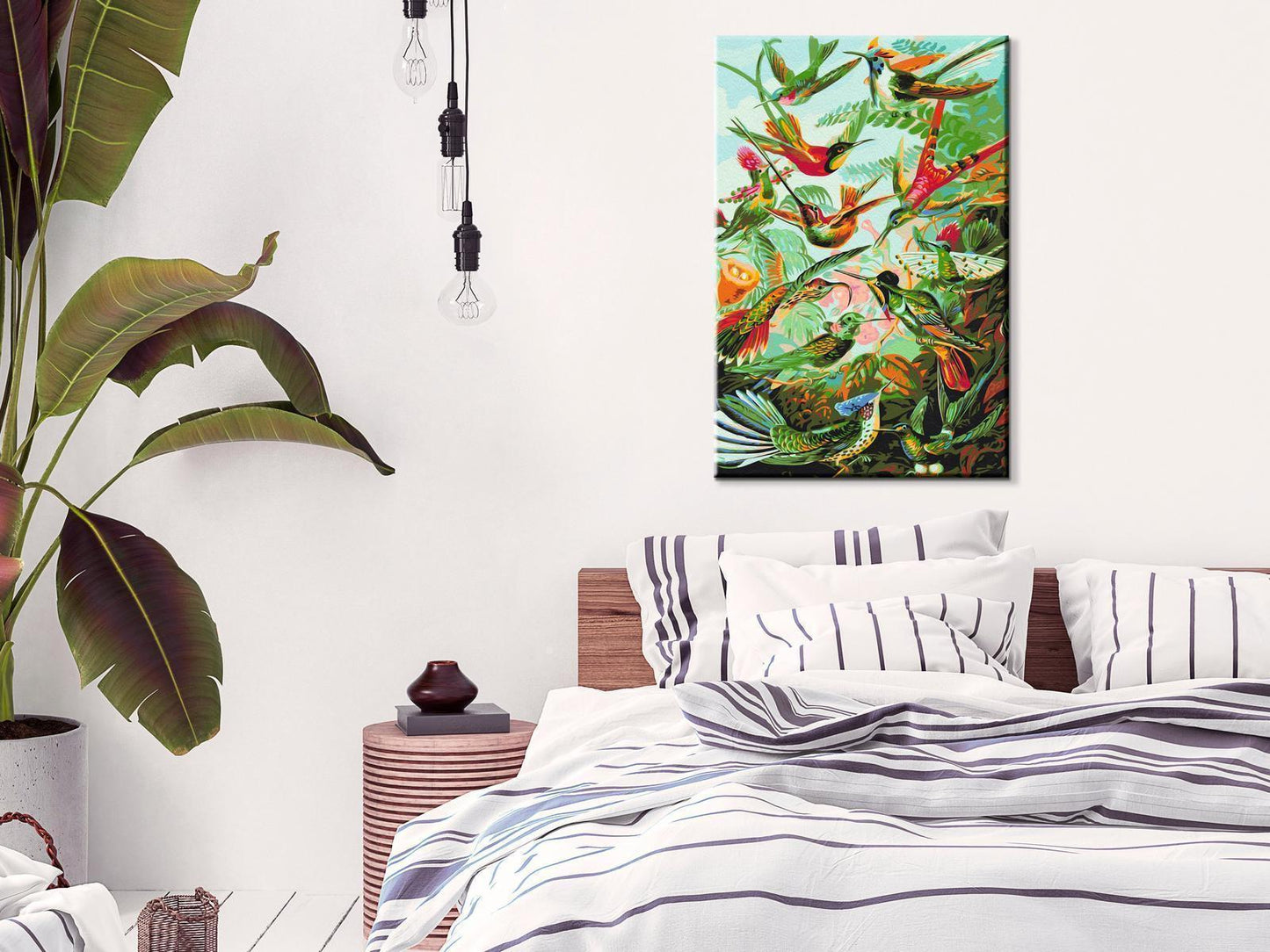 Kunstset „Kolibri-Familie“ – Malen nach Zahlen