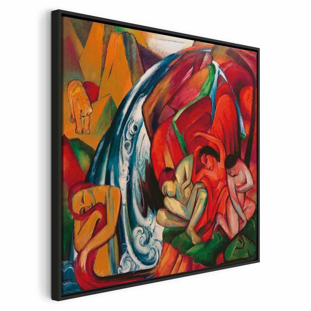 Leinwandbild - Franz Marc – The waterfall (Women under a waterfall)