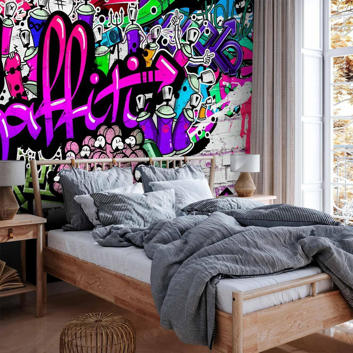 Fototapete - Purple Graffiti