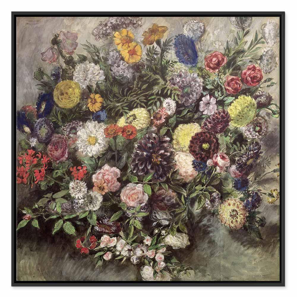 Leinwandbild - Eugène Delacroix – Bouquet of Flowers