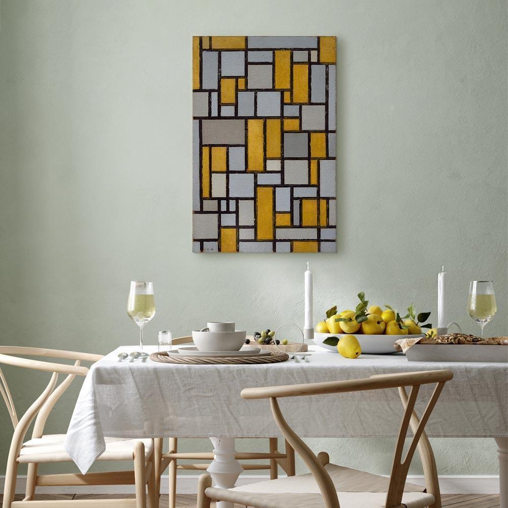 Leinwandbild - Piet Mondrian – Composition with grid 5