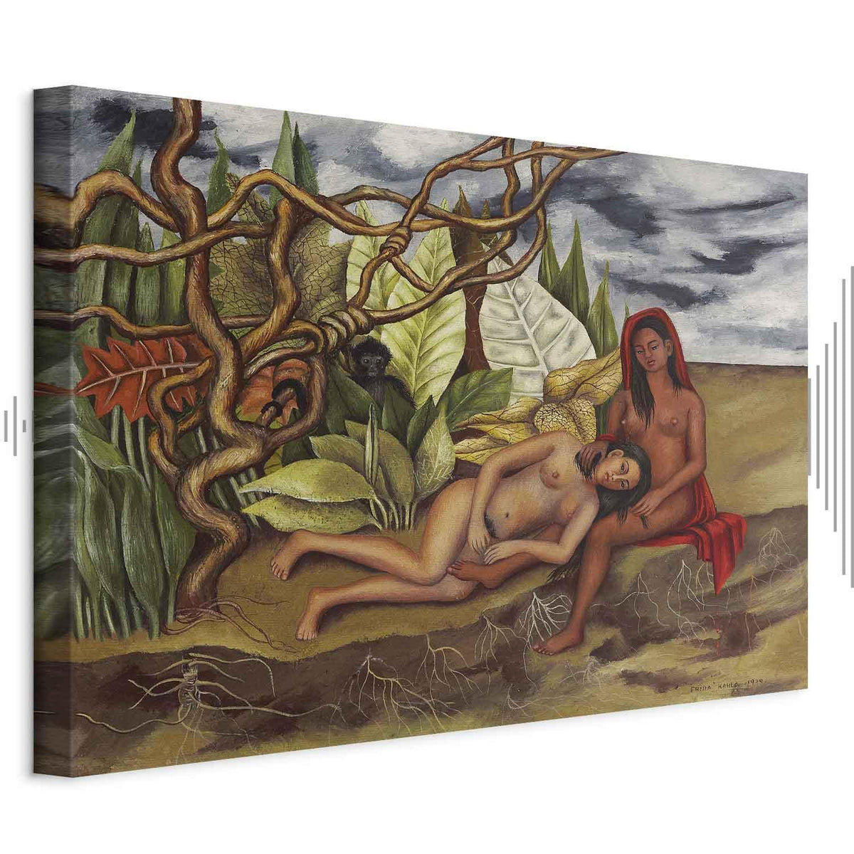 Leinwandbild - Frida Kahlo – Two Nudes in a Forest (The Earth Itself)