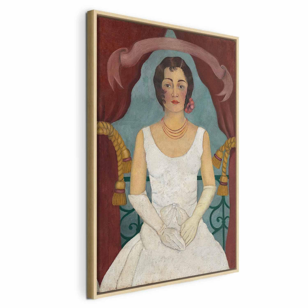 Leinwandbild - Frida Kahlo – Portrait of a Lady in White