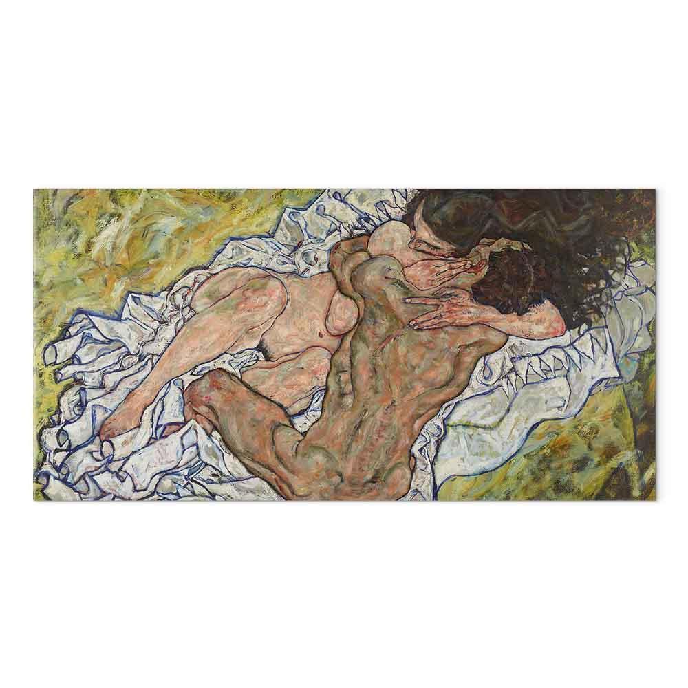 Leinwandbild - Egon Schiele – The Embrace (Lovers II)