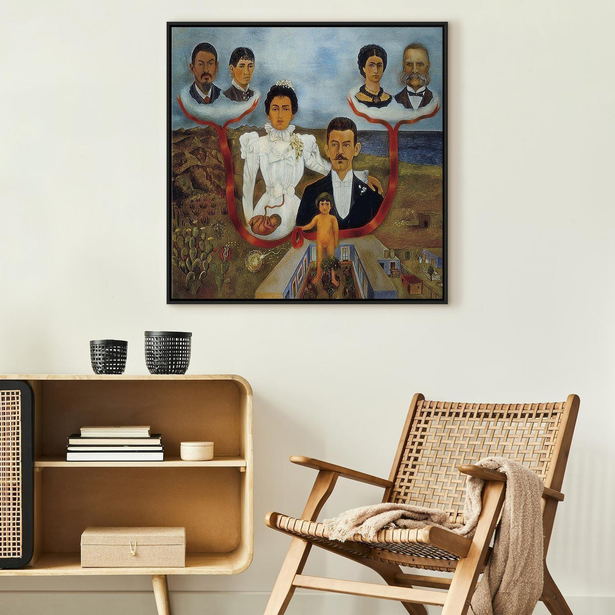 Leinwandbild - Frida Kahlo – My Grandparents, My Parents and I