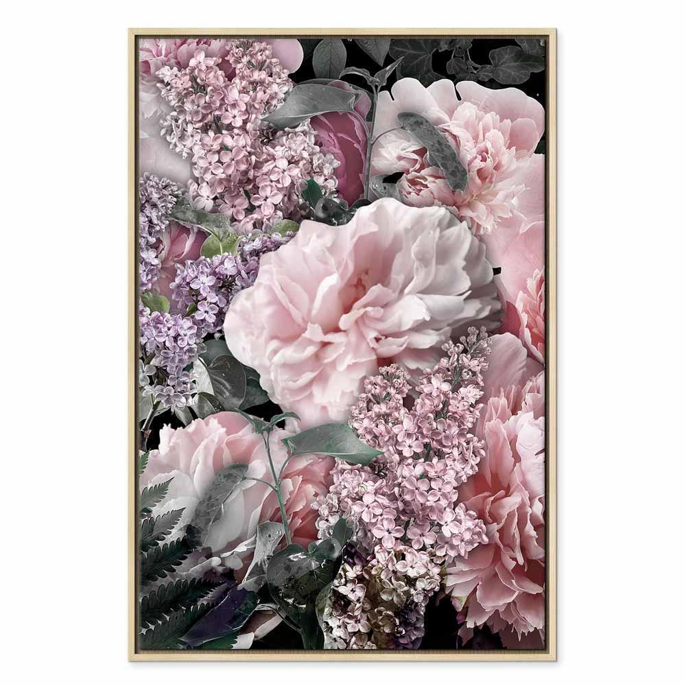Leinwandbild - Among Flowers (1-part) - Blooming Plants in Nature's Colors