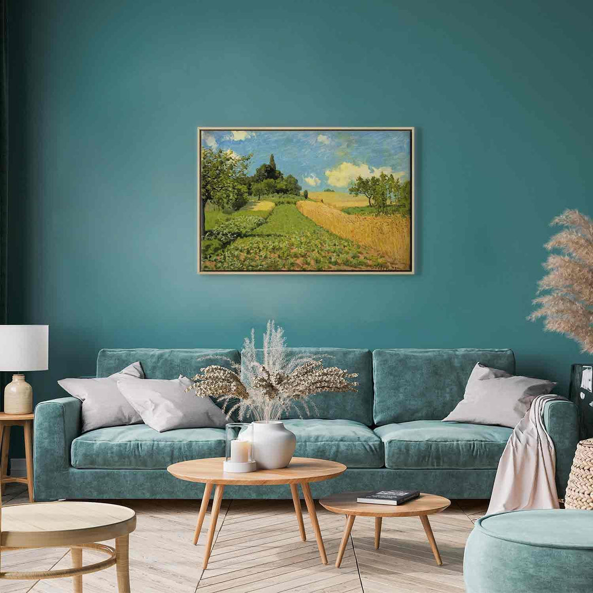 Leinwandbild - Alfred Sisley – Grain fields on the hills of Argenteuil