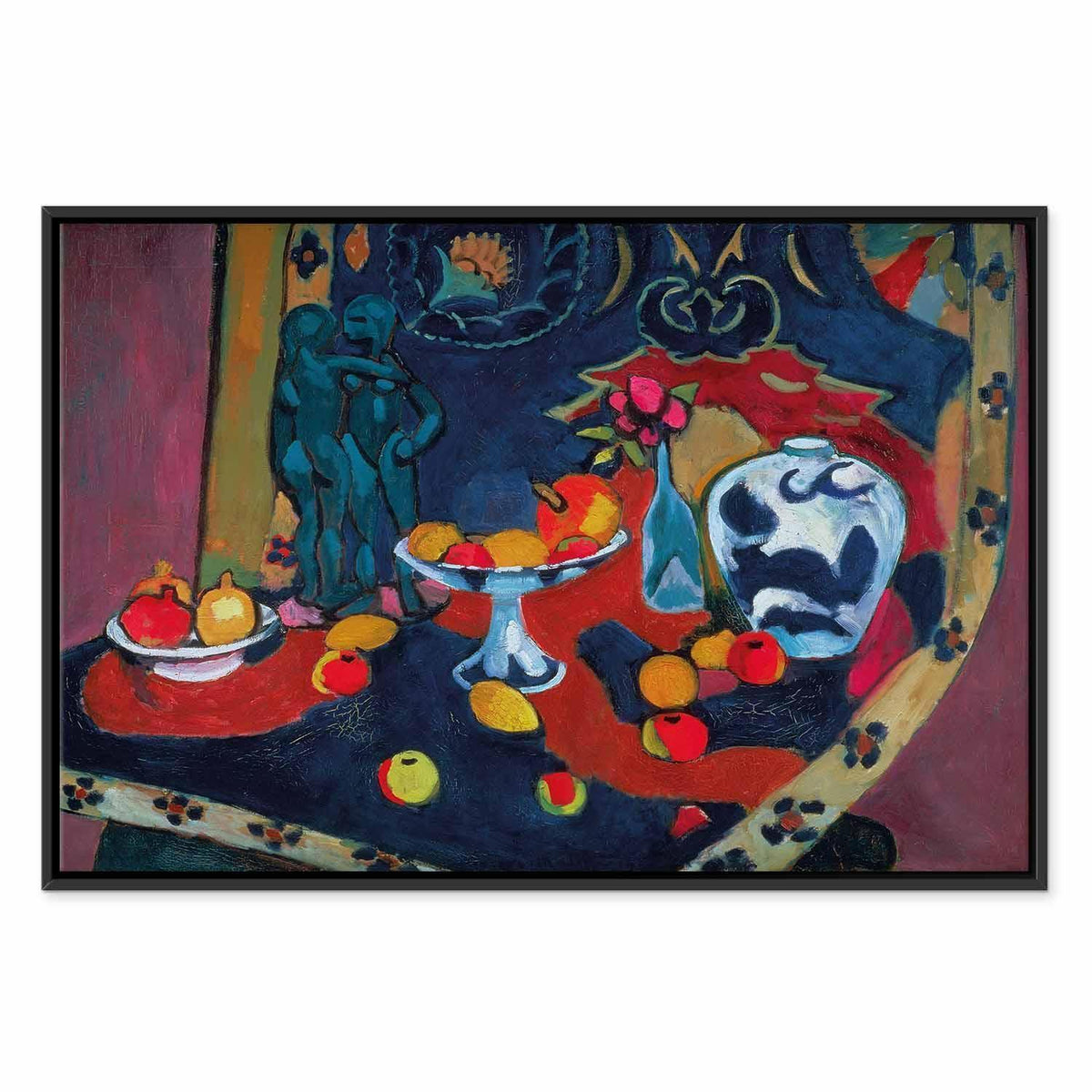 Leinwandbild - Henri Matisse – Still Life with Fruit and Bronze Statuette