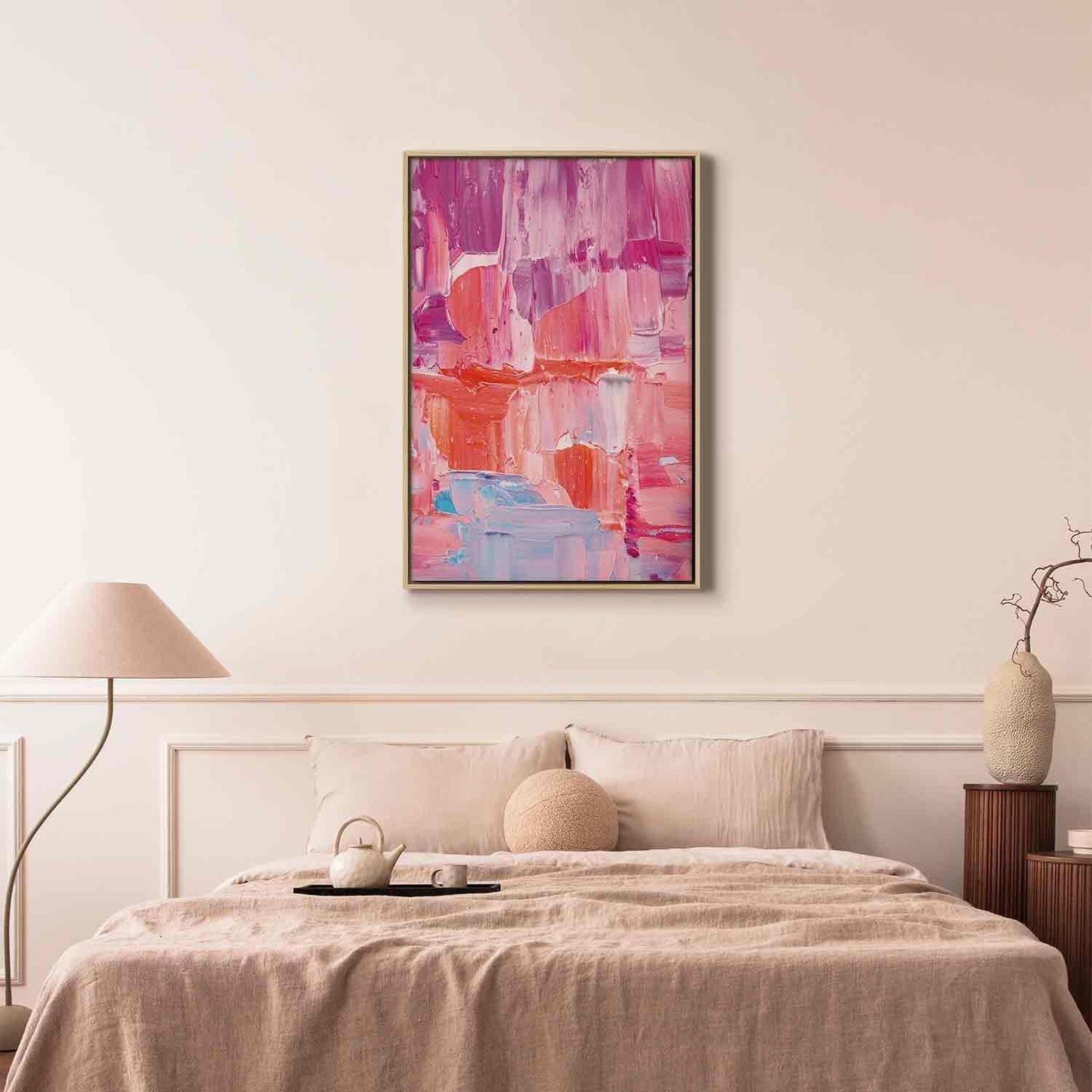 Leinwandbild - Colorful Contrasts - Energetic Color Transitions in Shades of Pink Artgeist