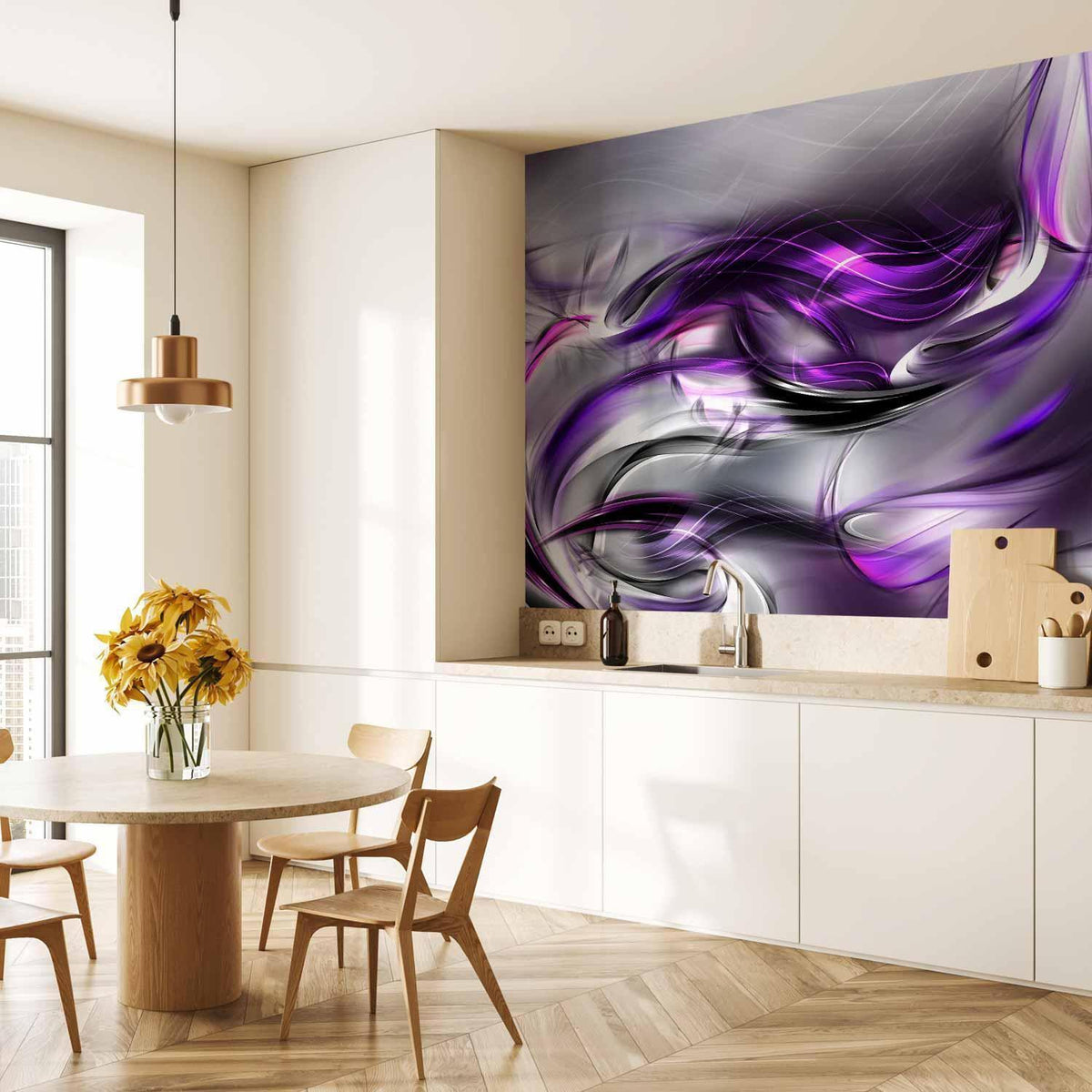 Fototapete - Purple Swirls