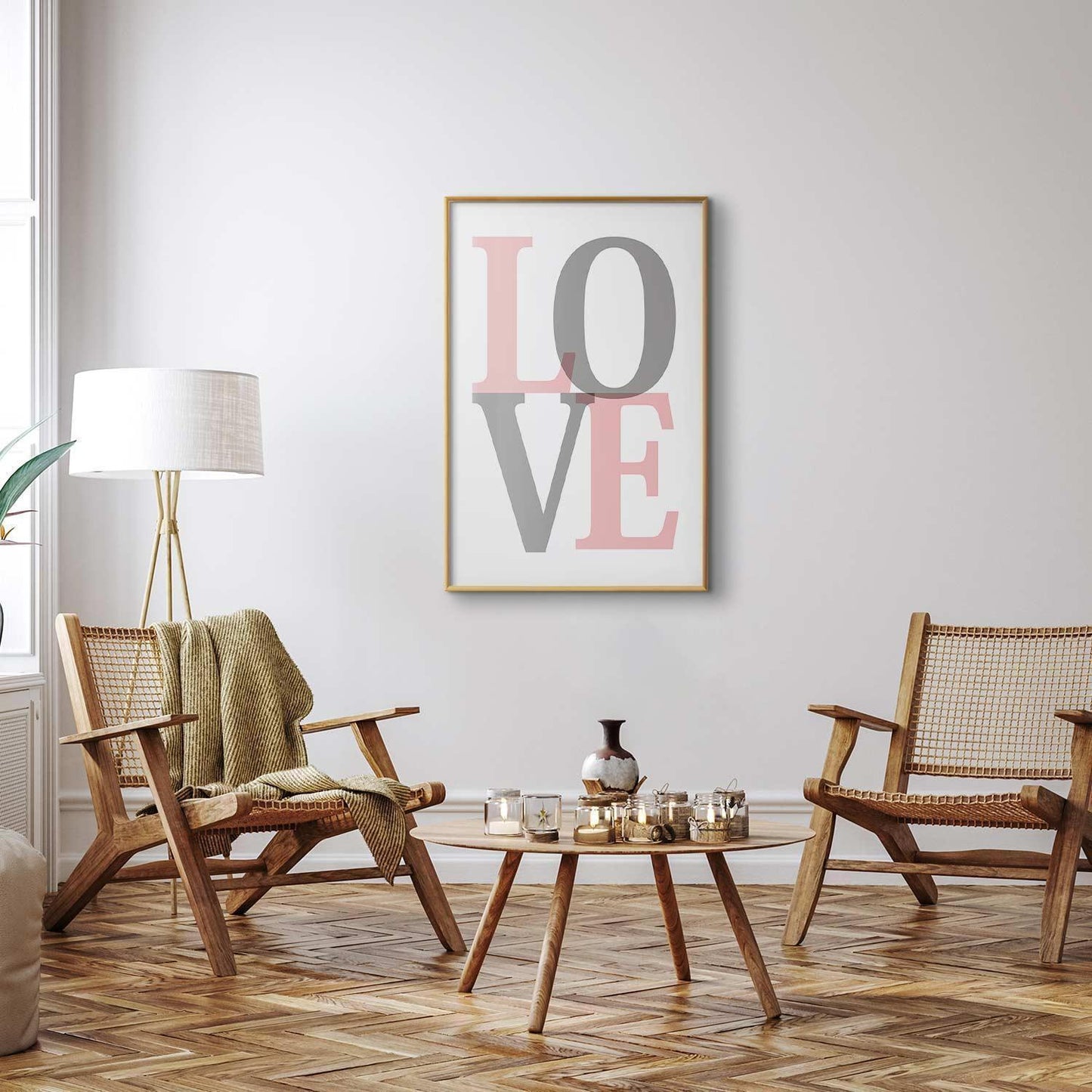 Poster - Gray Love Artgeist