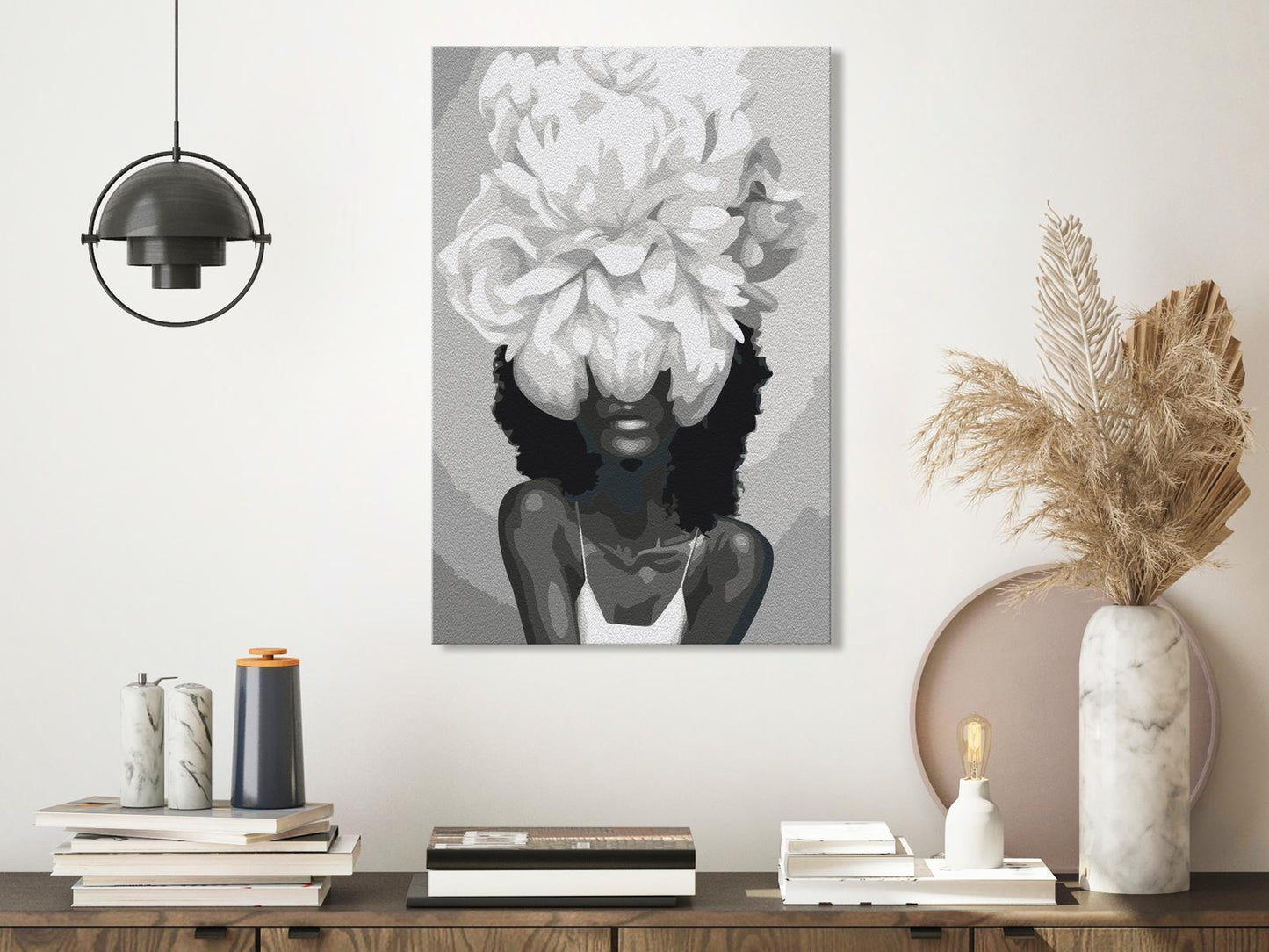 Malen nach Zahlen - White Flower