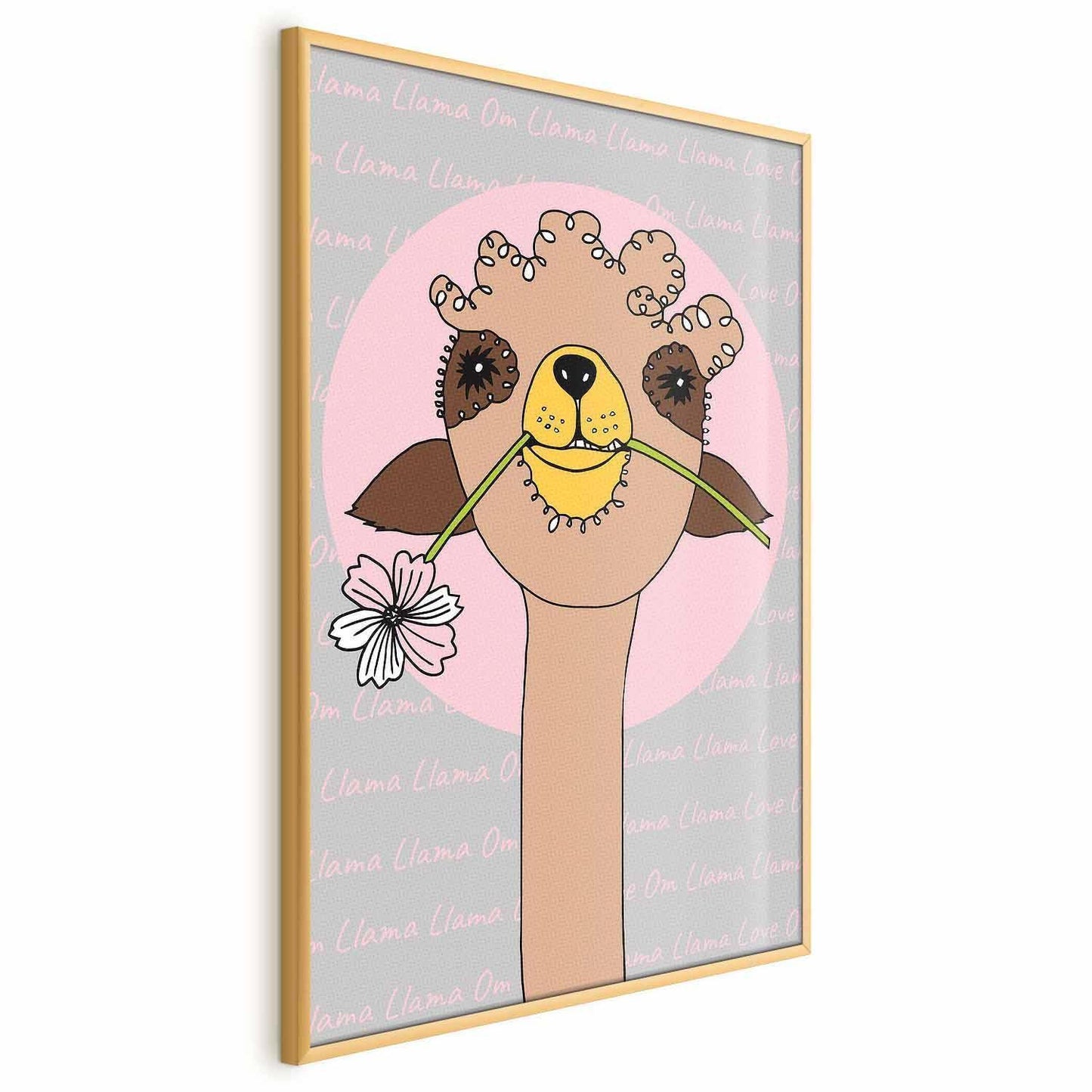Poster - Cheerful Llama Artgeist