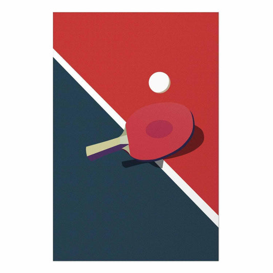 Poster - Table Tennis - Ball and Racket on a Table
