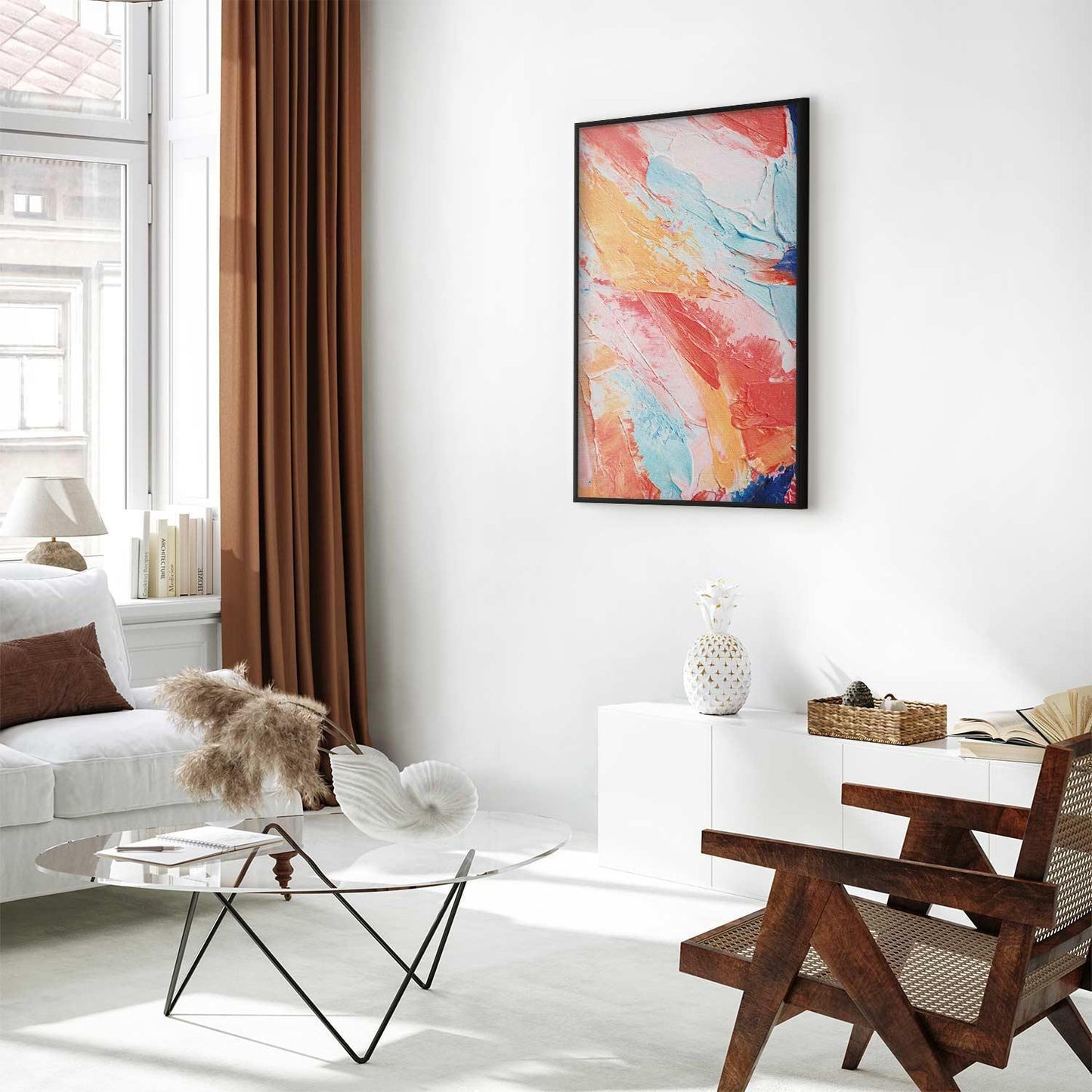 Poster - Colorful Harmony - dynamic color transitions in pastel tones Artgeist