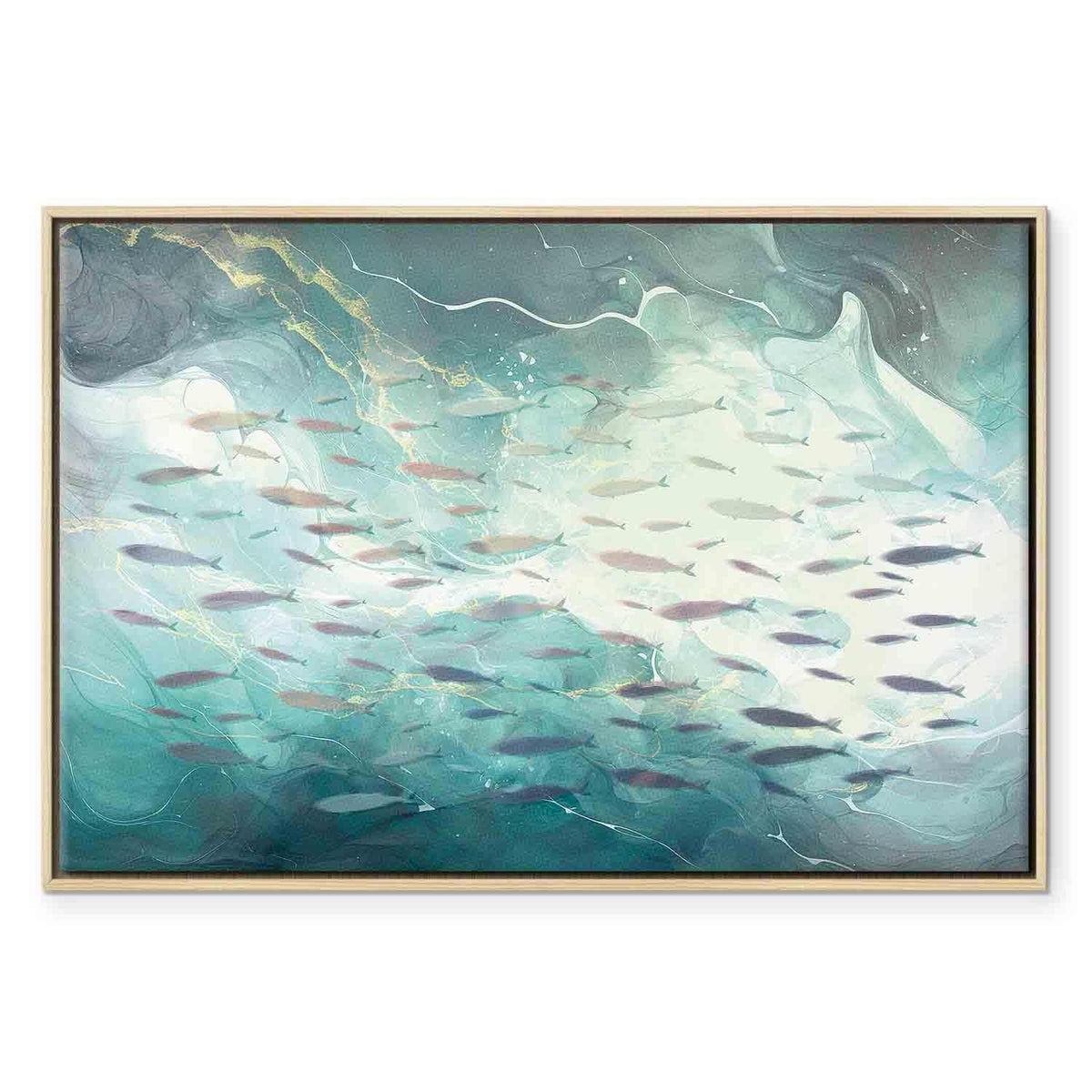 Leinwandbild - School of small fish