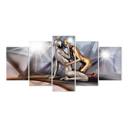 Leinwandbild - Gold couple
