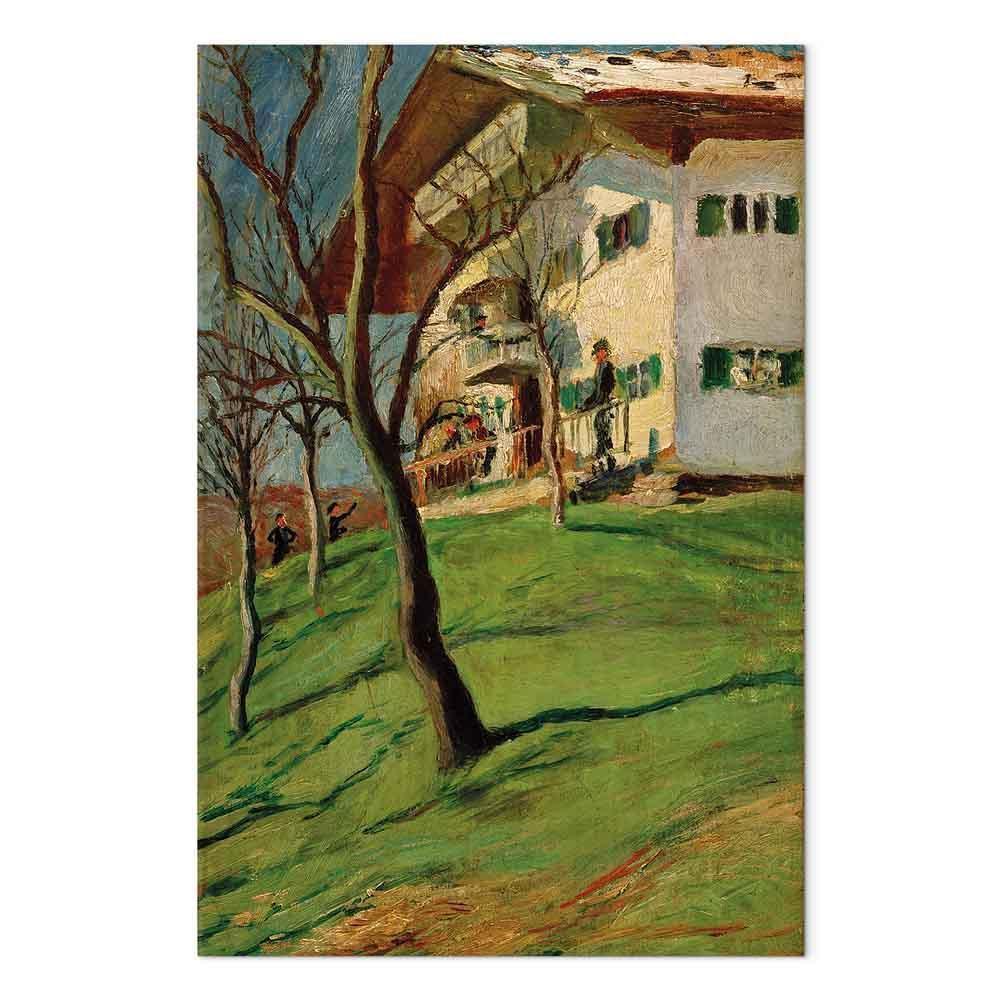 Leinwandbild - August Macke – Unser Häuschen in Tegernsee