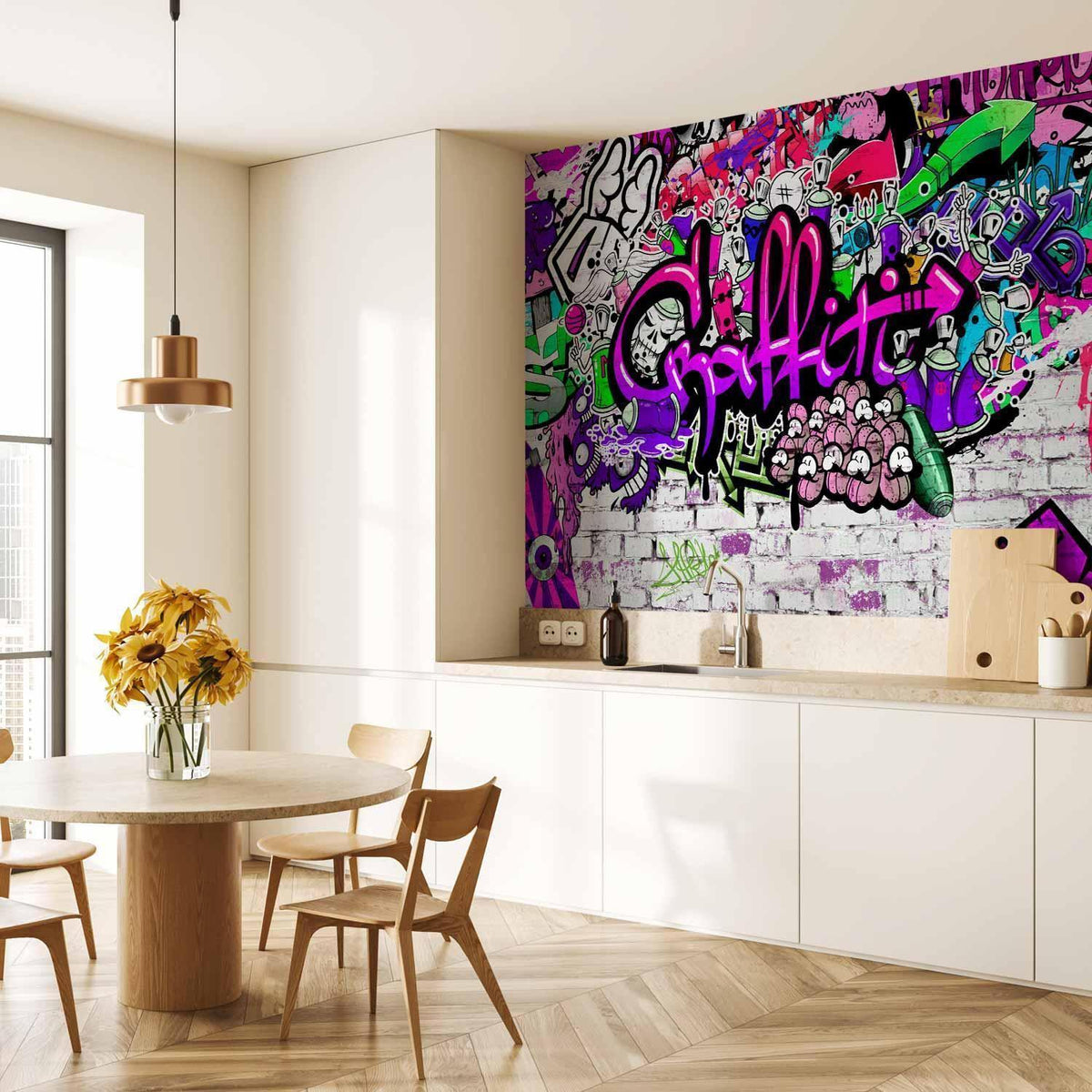 Fototapete - Purple Graffiti