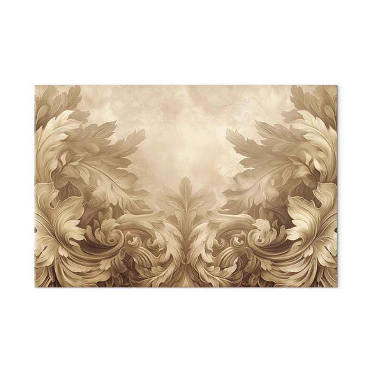 Leinwandbild - Carved Baroque Ornaments Rich Composition in Sepia Colors