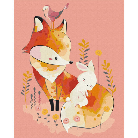 Malen nach Zahlen - Fox and Rabbit