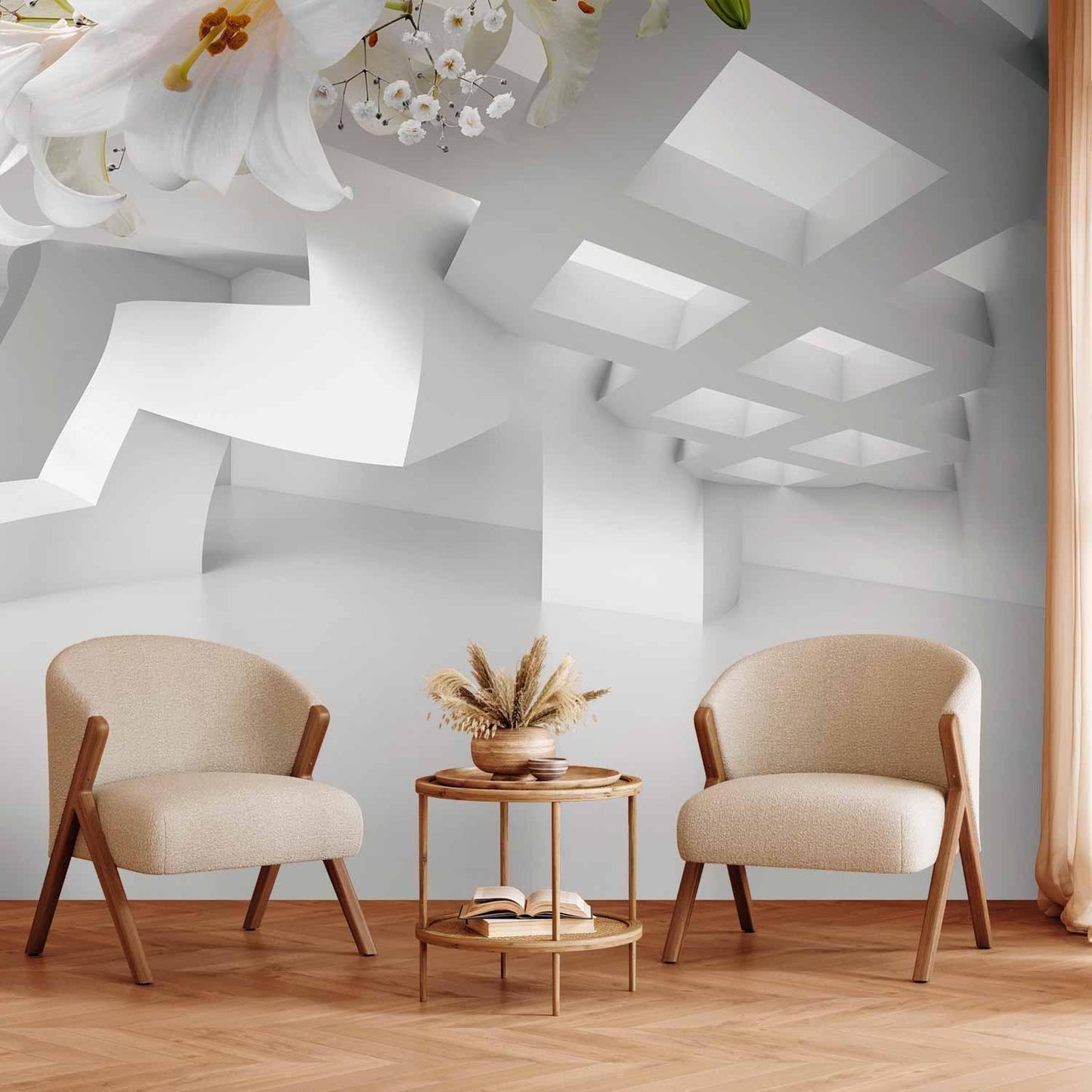 Fototapete Abstrakte Illusion – Moderne Wandkunst mit Tiefe