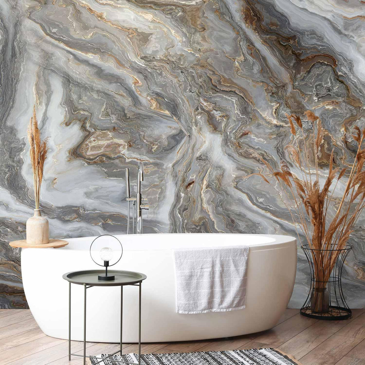 Fototapete - Stone Abstractions - Marble Textures in Neautral Tones