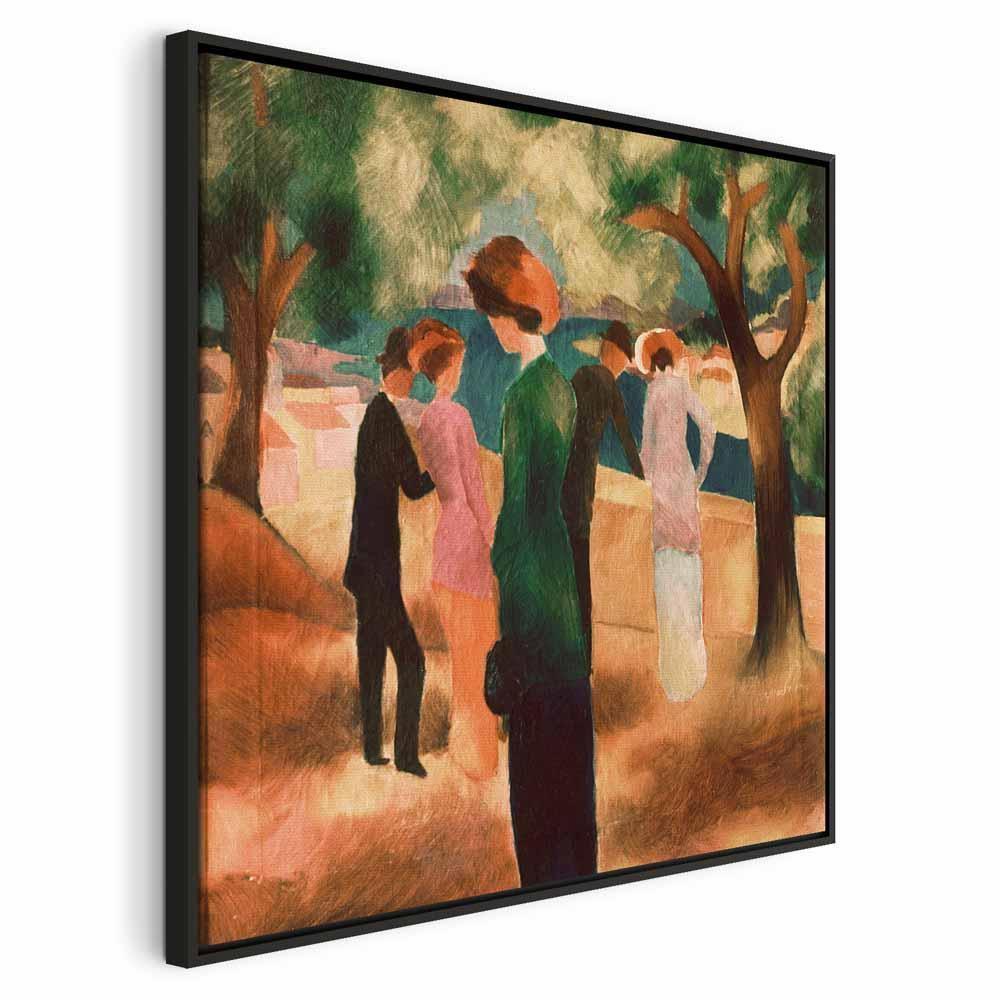 Leinwandbild - August Macke – Lady in Green Jacket