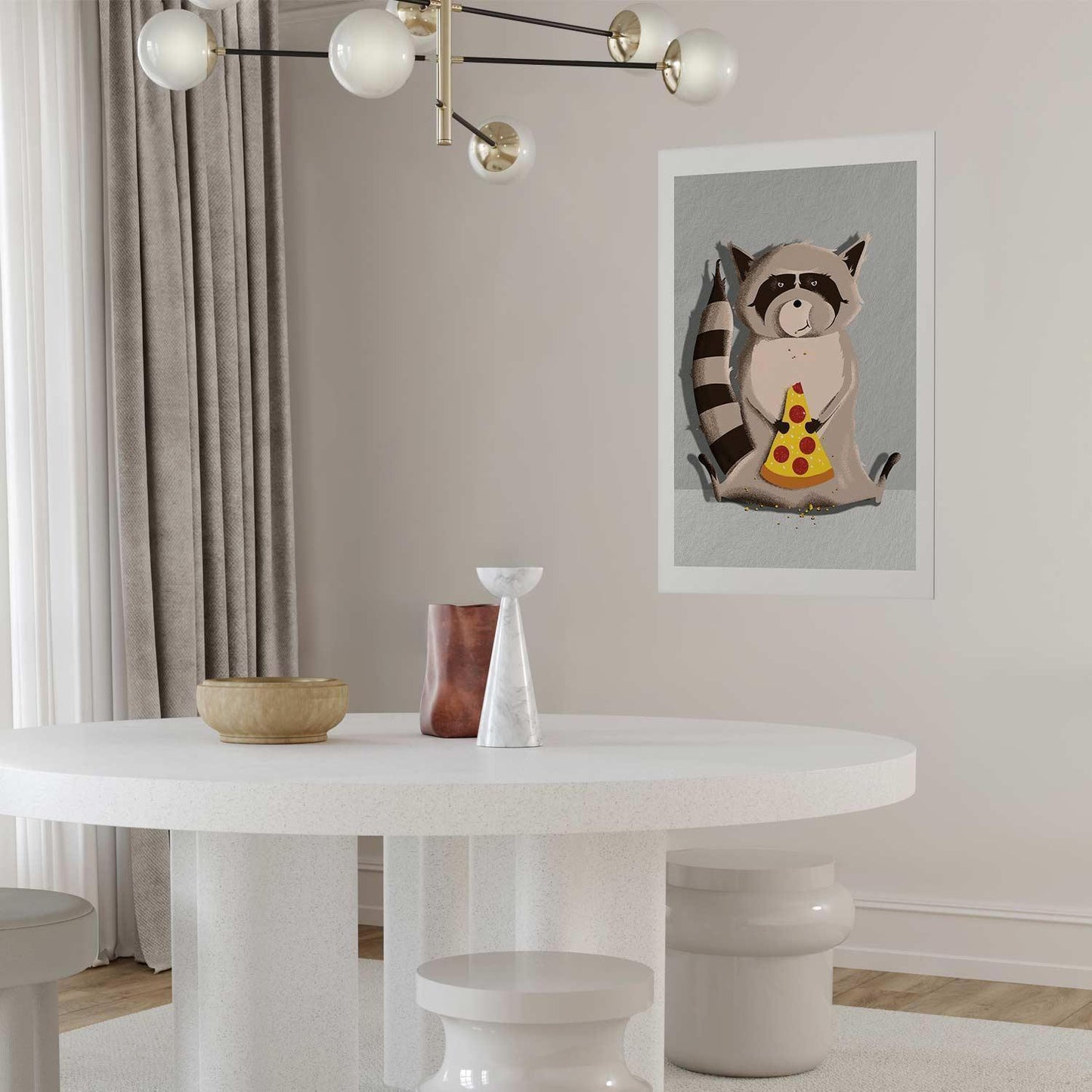 Poster - Raccoon Glutton Artgeist