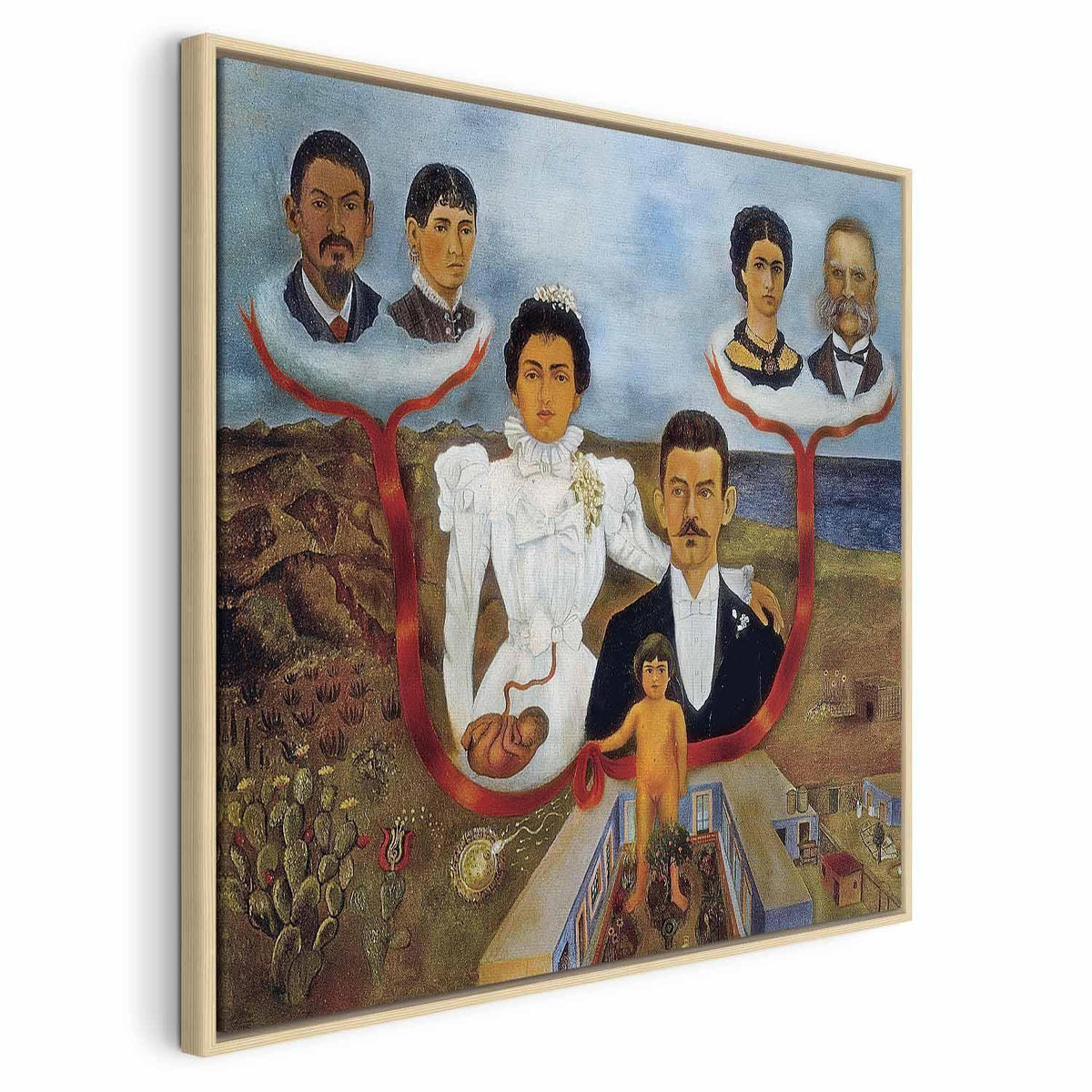 Leinwandbild - Frida Kahlo – My Grandparents, My Parents and I
