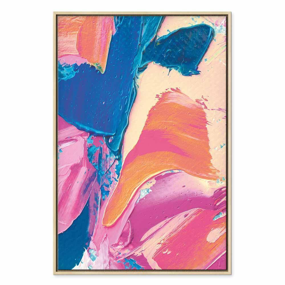 Leinwandbild - Energetic Shapes - Dynamic Oil Paint Composition on Canvas