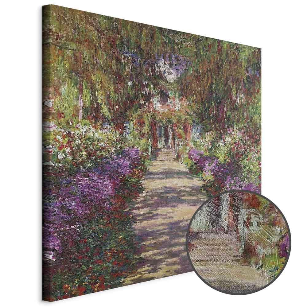 Leinwandbild - Claude Monet – A Pathway in Monet's Garden